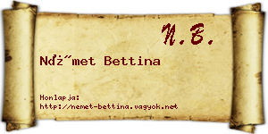 Német Bettina névjegykártya