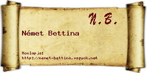 Német Bettina névjegykártya