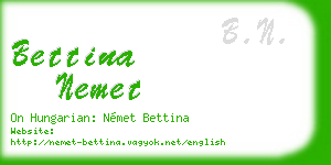 bettina nemet business card
